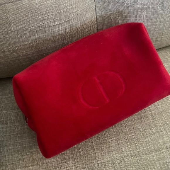 Dior Bags Christian Dior Beauty Red Cosmetics Bag New Poshmark
